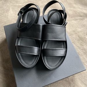 Vince Black Leather Sandals